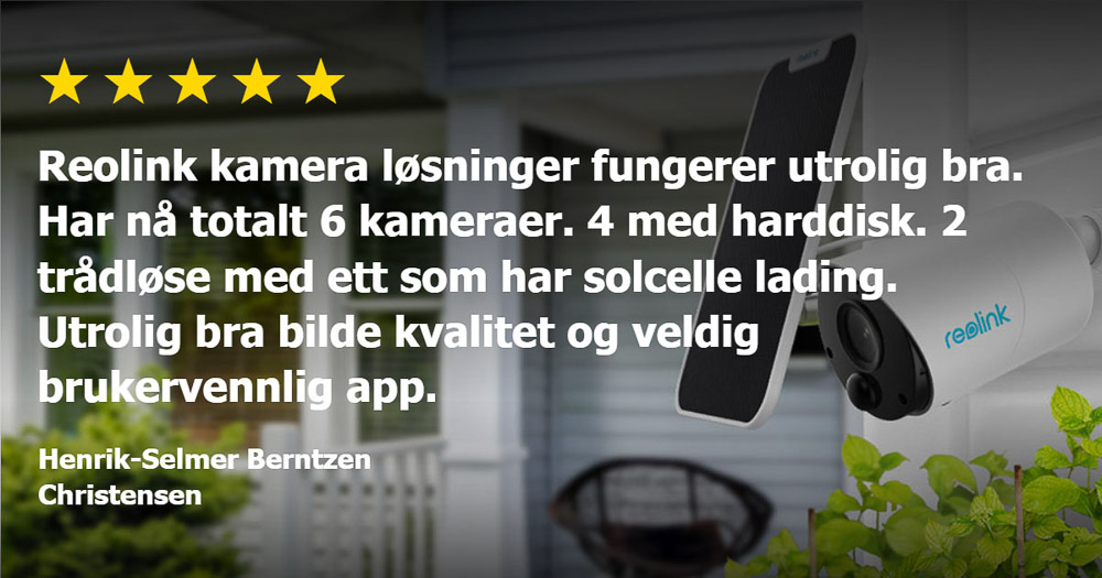 100% trdls batteridrevet kamera