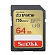 Sandisk SDXC Extreme 64GB 170MB/s UHS-I C10 V30 U3