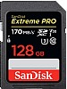 Sandisk SDXC Extreme Pro 128GB 170MB/s UHS-I V30 U3 C10