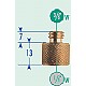 Manfrotto Adapter 3/8'Han - 1/4'Hun