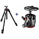 Manfrotto Stativkit 055 Carbon 3-section Tripod m/kulehode