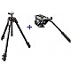 Manfrotto Stativkit 055 Carbon 3-section Tripod m/videohode