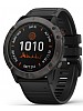 Garmin fenix 6X Pro Solar, karbongr DLC-titan med sort rem